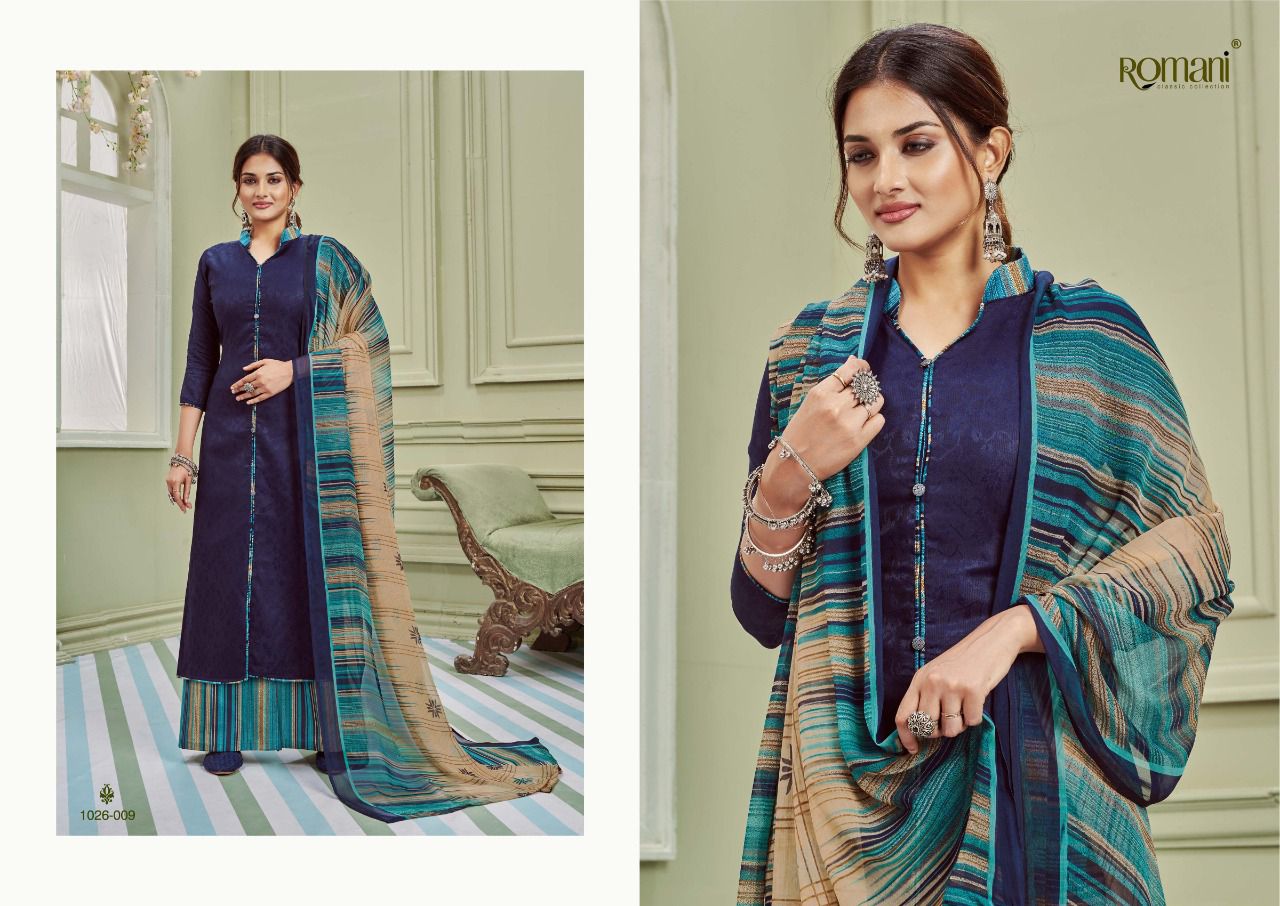 Romani Didaar Jam Cotton Printed casual Wear Designer Dress Material Collection